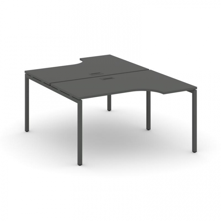 Style Project Рабочая станция эргоном. SN-4P.DRPA-011 Антрацит/Металл Антрацит 1380*1432/1992*750