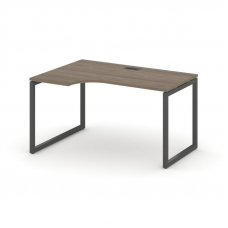 Style Project Стол рабочий эргоном. SN-4O.SPA-022(L) Вяз Благородный/Металл Антрацит 1580*800/980*75