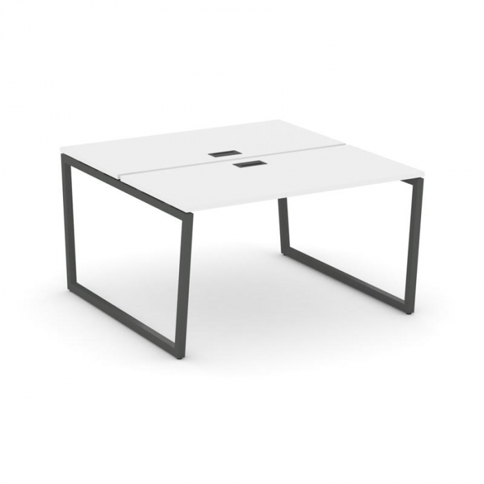 Стайл Проджект Рабочая станция 2-х сторон. SN-4T2.DRS-004 Белый/Металл Антрацит/Черный Пластик 1580*