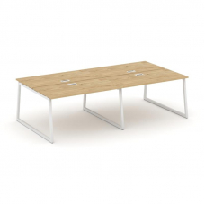 Style Project Рабочая станция 2-х сторон. SN-4T1.DRS-032 Тиквуд Светлый/Металл Белый/Заглушка Пласти