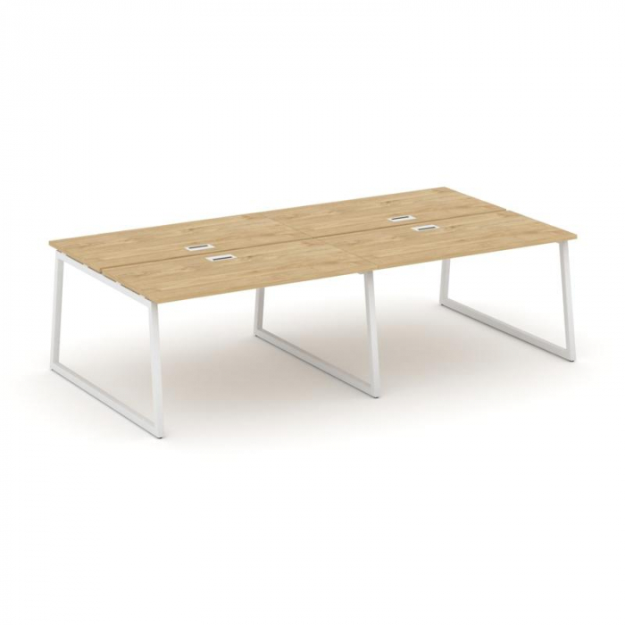 Style Project Рабочая станция 2-х сторон. SN-4T1.DRS-032 Тиквуд Светлый/Металл Белый/Заглушка Пласти