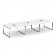 Style Project Рабочая станция 2-х сторон. SN-4T2.DRS-084 Белый/Металл Серый/Заглушка Пластик Серебро