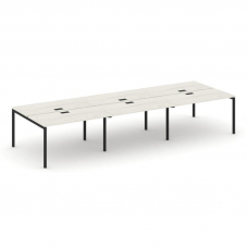 Style Project Рабочая станция 2-х сторон. SN-4P.DRS-072 Дуб Наварра/Металл Черный 3540*1432*750