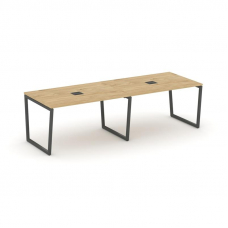 Style Project Стол переговорный SN-4T2.SPRG-014 Тиквуд Светлый/Металл Антрацит/Заглушка Металл Антра