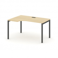 Style Project Стол рабочий эргоном. SN-4P.SPA-021(L) Акация Лорка/Металл Антрацит 1380*800/980*750