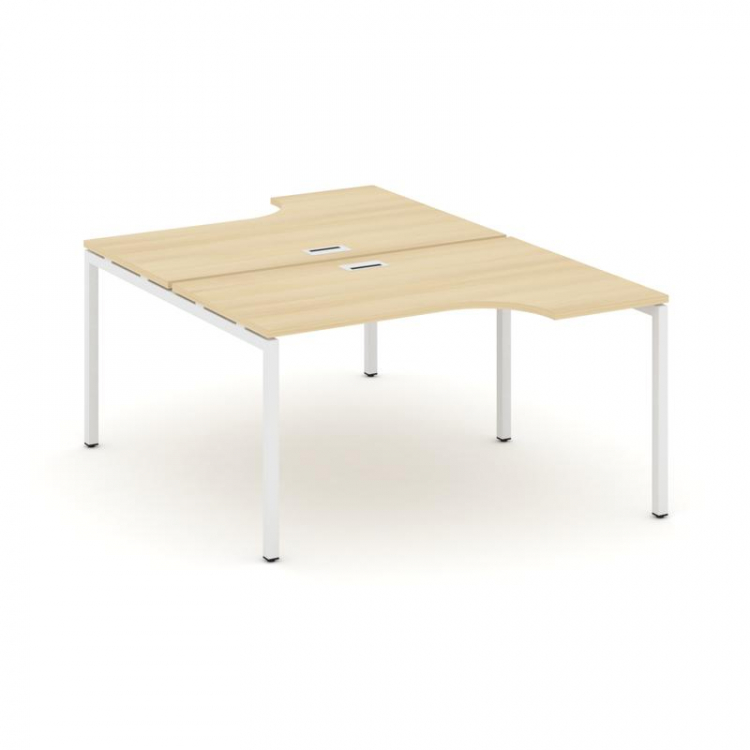 Style Project Рабочая станция эргоном. SN-4P.DRPA-002 Акация Лорка/Металл Белый 1580*1232/1992*750