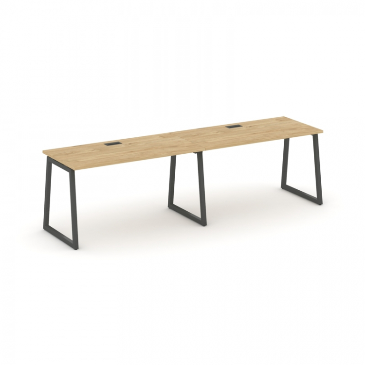 Style Project Рабочая станция 1 сторон. SN-4T1.ORS-011 Тиквуд Светлый/Металл Антрацит/Заглушка Пласт