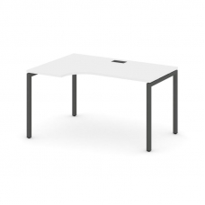 Style Project Стол рабочий эргоном. SN-4P.SPA-001(L) Белый/Металл Антрацит 1380*600/980*750