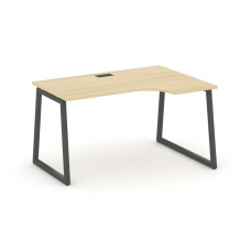 Style Project Стол рабочий эргоном. SN-4T1.SPA-021(R) Акация Лорка/Металл Антрацит/Заглушка Пластик
