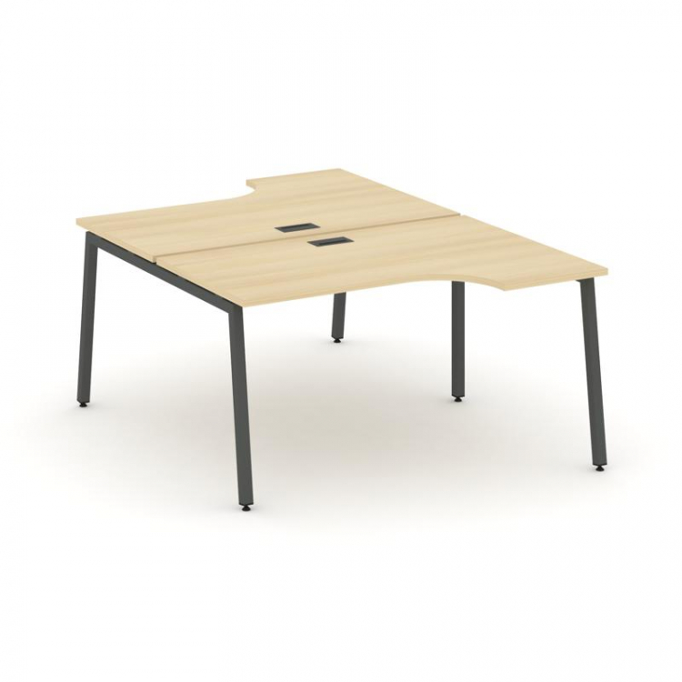 Style Project Рабочая станция эргоном. SN-4A.DRPA-022 Акация Лорка/Металл Антрацит 1580*1632/1992*75