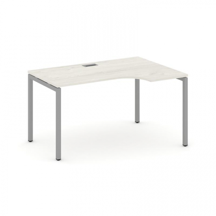 Style Project Стол рабочий эргоном. SN-4P.SPA-012(R) Дуб Наварра/Металл Серый 1580*700/980*750