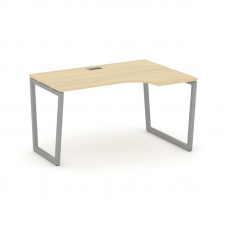 Style Project Стол рабочий эргоном. SN-4T2.SPA-022(R) Акация Лорка/Металл Серый/Заглушка Пластик Сер