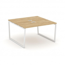 Style Project Рабочая станция 2-х сторон. SN-4T2.DRS-003 Тиквуд Светлый/Металл Белый/Заглушка Пласти