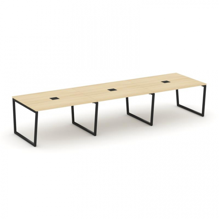 Style Project Стол переговорный SN-4T2.SPRG-054 Акация Лорка/Металл Черный/Заглушка Металл Черный 47