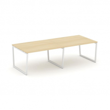 Style Project Стол переговорный SN-4T2.SPRG-042.3 Акация Лорка/Металл Белый 2360*1180*750