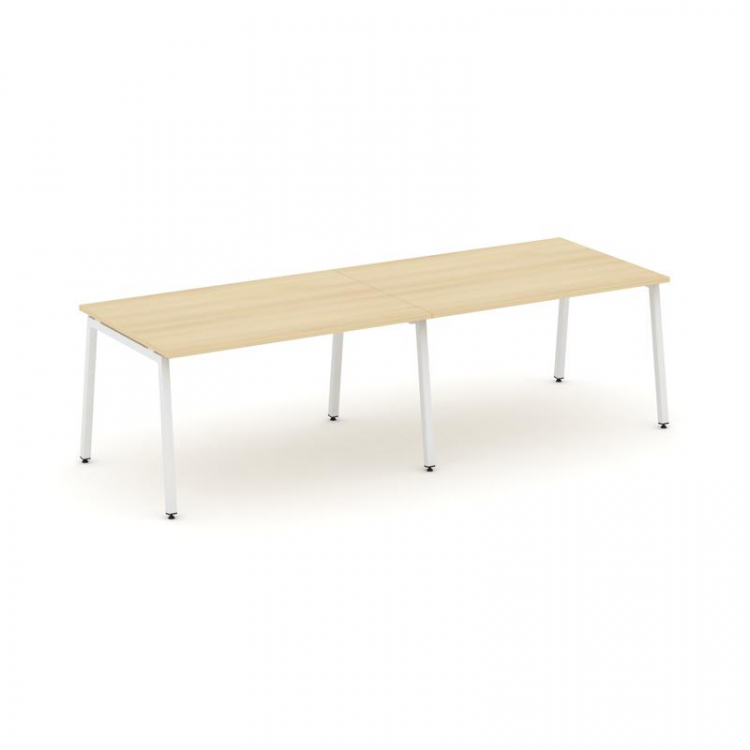 Style Project Стол переговорный SN-4A.SPRG-012.3 Акация Лорка/Металл Белый 2360*980*750