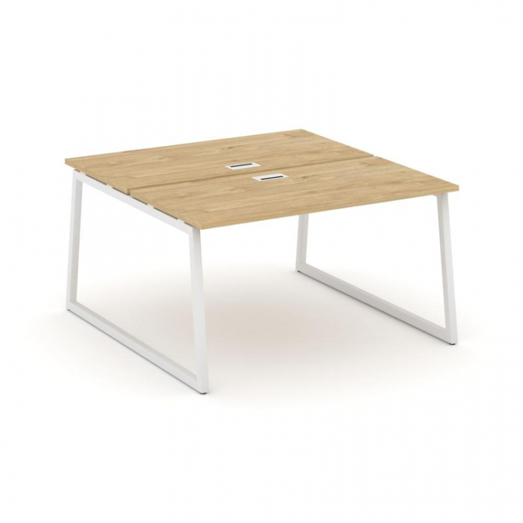Style Project Рабочая станция 2-х сторон. SN-4T1.DRS-012 Тиквуд Светлый/Металл Белый/Заглушка Пласти