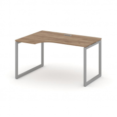 Style Project Стол рабочий эргоном. SN-4O.SPA-012(L) Дуб Табак/Металл Серый 1580*700/980*750