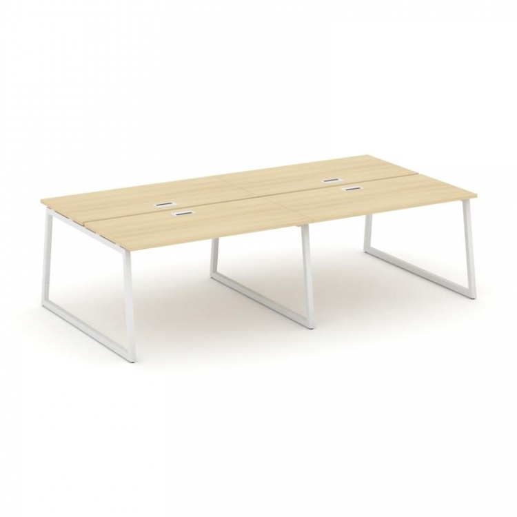 Style Project Рабочая станция 2-х сторон. SN-4T1.DRS-044 Акация Лорка/Металл Белый/Заглушка Пластик