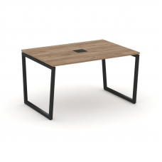 Style Project Стол переговорный SN-4T2.SPRG-003 Дуб Табак/Металл Черный/Заглушка Металл Черный 1380*