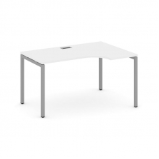 Style Project Стол рабочий эргоном. SN-4P.SPA-012(R) Белый/Металл Серый 1580*700/980*750