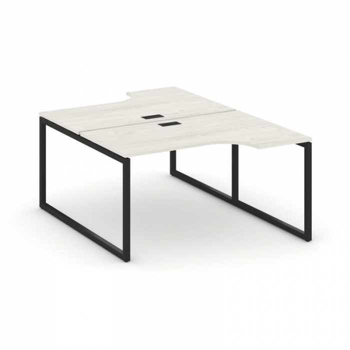 Style Project Рабочая станция эргоном. SN-4O.DRPA-002 Дуб Наварра/Металл Черный 1580*1232/1992*750