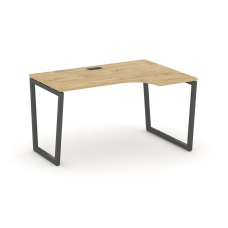 Style Project Стол рабочий эргоном. SN-4T2.SPA-001(R) Тиквуд Светлый/Металл Антрацит/Заглушка Пласти