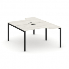 Style Project Рабочая станция эргоном. SN-4P.DRPA-001 Дуб Наварра/Металл Черный 1380*1232/1992*750