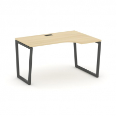 Style Project Стол рабочий эргоном. SN-4T2.SPA-001(R) Акация Лорка/Металл Антрацит/Заглушка Пластик
