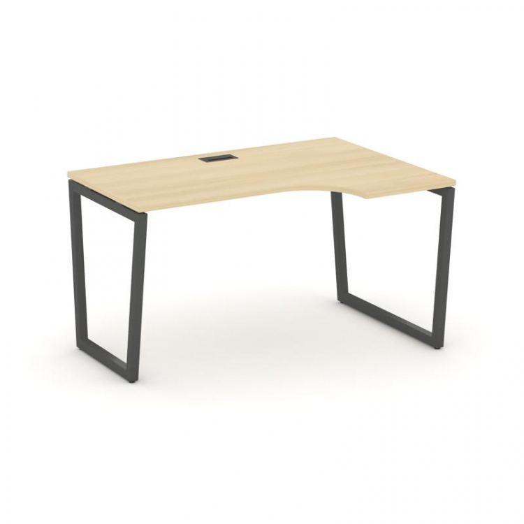 Style Project Стол рабочий эргоном. SN-4T2.SPA-001(R) Акация Лорка/Металл Антрацит/Заглушка Пластик