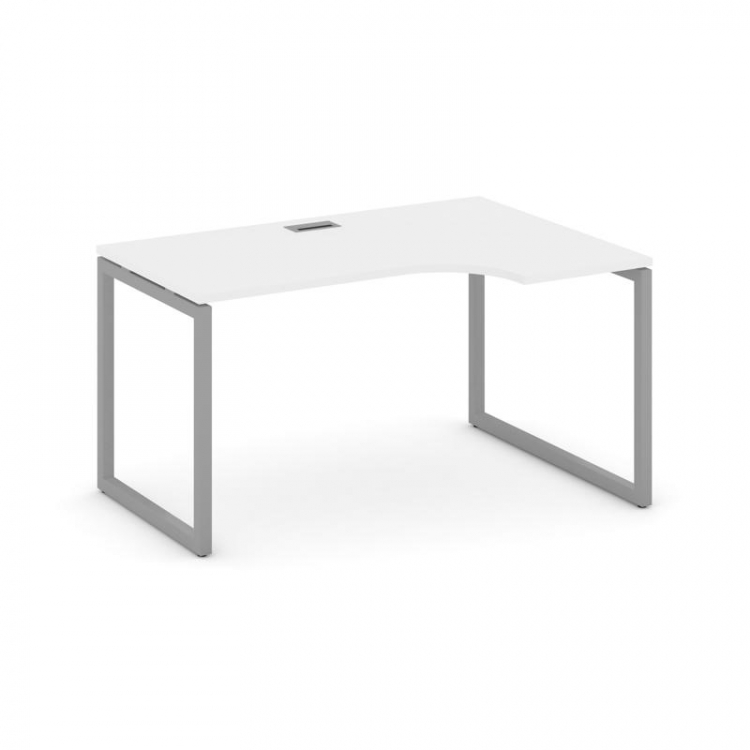 Style Project Стол рабочий эргоном. SN-4O.SPA-012(R) Белый/Металл Серый 1580*700/980*750