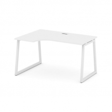 Style Project Стол рабочий эргоном. SN-4T1.SPA-002(L) Белый/Металл Белый/Заглушка Пластик Белый 1580