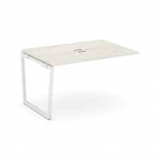 Style Project Проходной наб. элем. перег. стола SN-4T2.NSPRG-002 Дуб Наварра/Металл Белый/Заглушка М