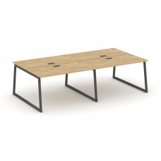 Style Project Рабочая станция 2-х сторон. SN-4T1.DRS-031 Тиквуд Светлый/Металл Антрацит/Заглушка Пла