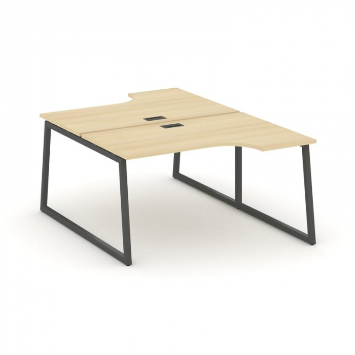 Стайл Проджект Рабочая станция эргоном. SN-4T1.DRPA-012 Акация Лорка/Металл Антрацит/Заглушка Пласти