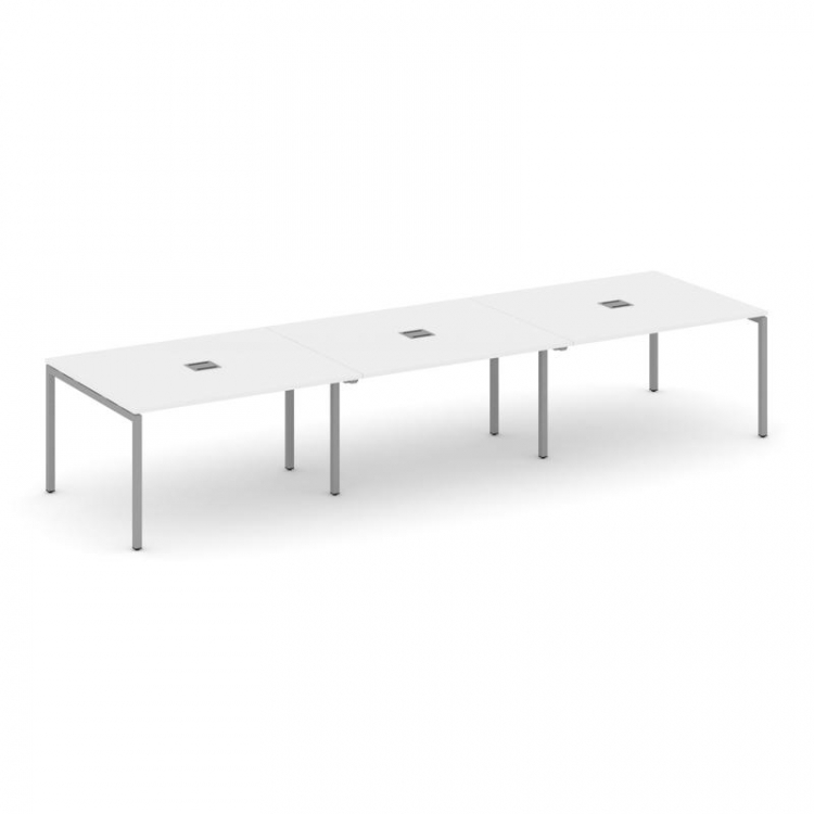 Style Project Стол переговорный SN-4P.SPRG-052 Белый/Металл Серый 3540*1180*750