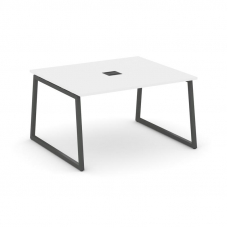 Style Project Стол переговорный SN-4T1.SPRG-032 Белый/Металл Антрацит/Заглушка Металл Антрацит 1180*