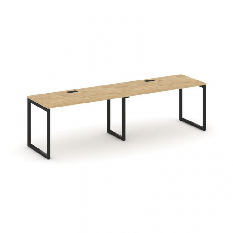 Style Project Рабочая станция 1 сторон. SN-4O.ORS-024 Тиквуд Светлый/Металл Черный 3160*800*750