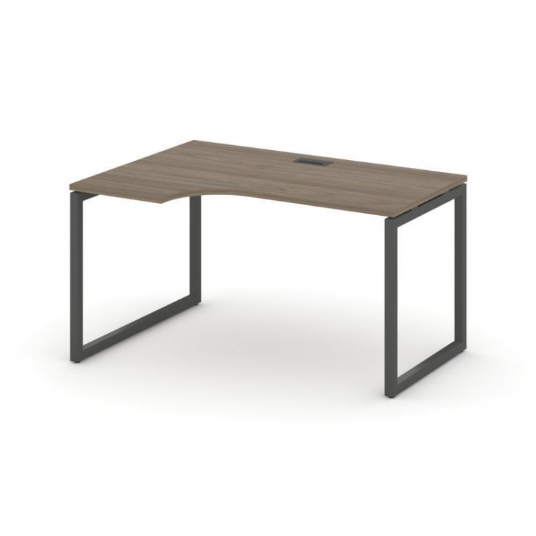 Style Project Стол рабочий эргоном. SN-4O.SPA-002(L) Вяз Благородный/Металл Антрацит 1580*600/980*75