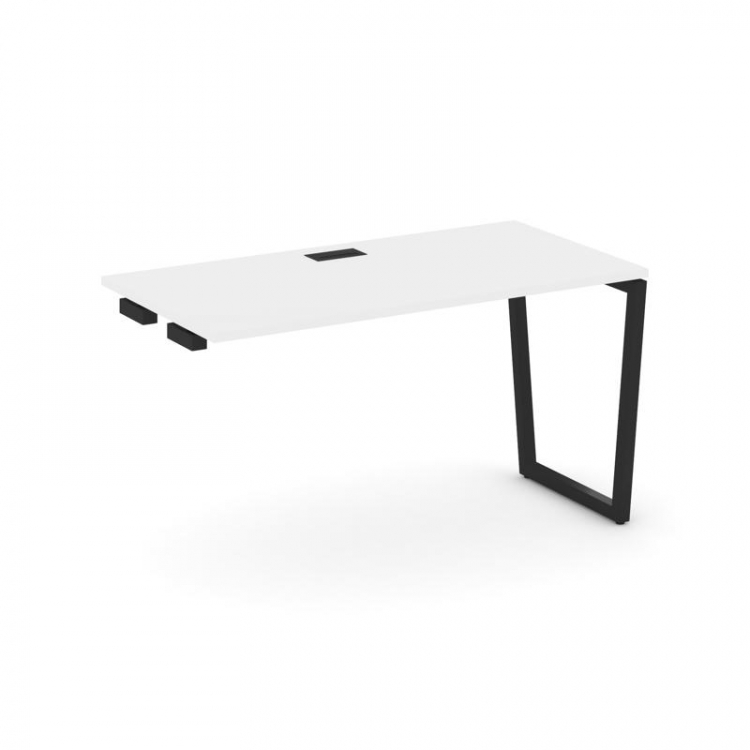 Style Project Стол-приставка к опор. элем. SN-4T2.OPRS-014 Белый/Металл Черный/Заглушка Пластик Черн