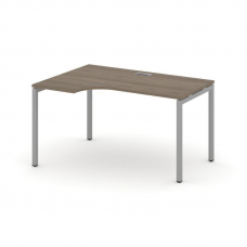Style Project Стол рабочий эргоном. SN-4P.SPA-002(L) Вяз Благородный/Металл Серый 1580*600/980*750