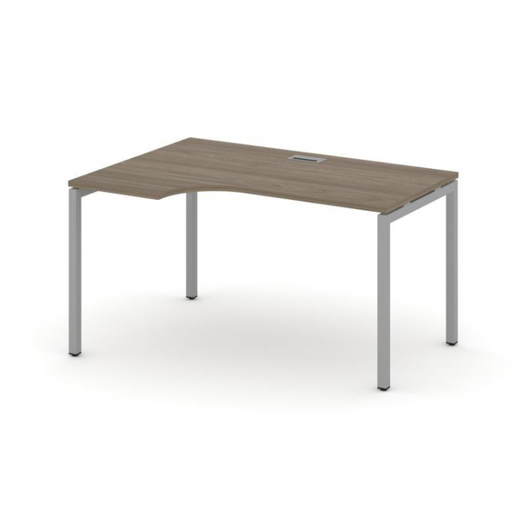 Style Project Стол рабочий эргоном. SN-4P.SPA-002(L) Вяз Благородный/Металл Серый 1580*600/980*750