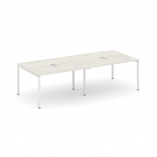 Style Project Стол переговорный SN-4P.SPRG-044 Дуб Наварра/Металл Белый 3160*1180*750
