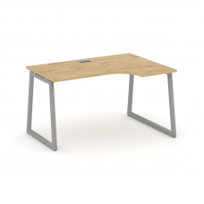 Style Project Стол рабочий эргоном. SN-4T1.SPA-021(R) Тиквуд Светлый/Металл Серый/Заглушка Пластик С