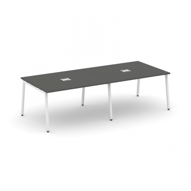 Style Project Стол переговорный SN-4A.SPRG-042 Антрацит/Металл Белый 2360*1180*750