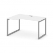 Style Project Стол рабочий эргоном. SN-4O.SPA-022(L) Белый/Металл Серый 1580*800/980*750