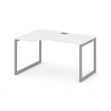 Style Project Стол рабочий эргоном. SN-4O.SPA-022(L) Белый/Металл Серый 1580*800/980*750