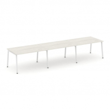 Style Project Стол переговорный SN-4A.SPRG-024.3 Дуб Наварра/Металл Белый 4740*980*750