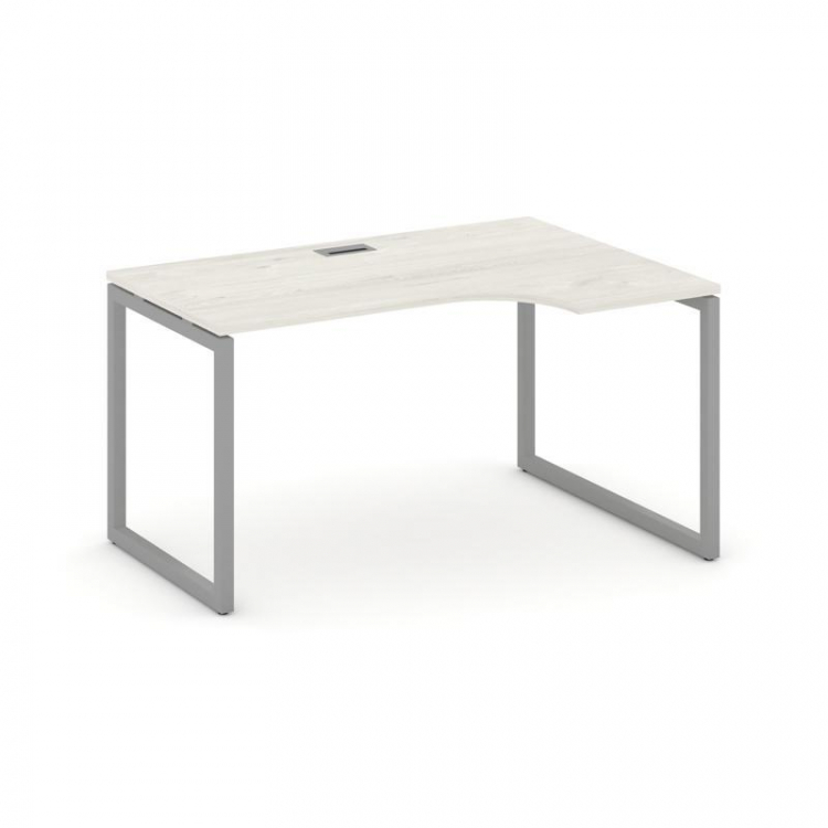 Style Project Стол рабочий эргоном. SN-4O.SPA-011(R) Дуб Наварра/Металл Серый 1380*700/980*750