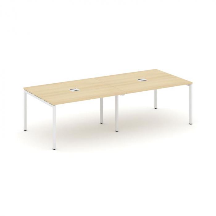 Стайл Проджект Стол переговорный SN-4P.SPRG-042 Акация Лорка/Металл Белый 2360*1180*750